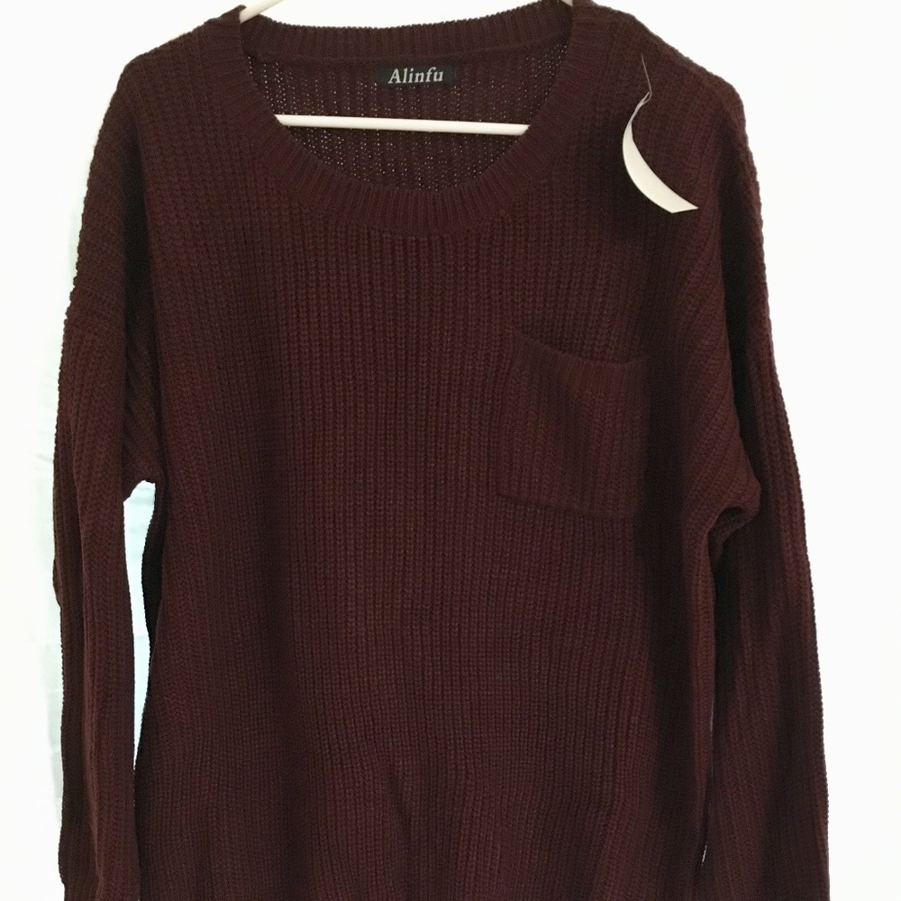 Maroon oversized sweater